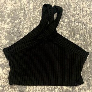 "Black Crop Top - Stylish, Versatile, Size S